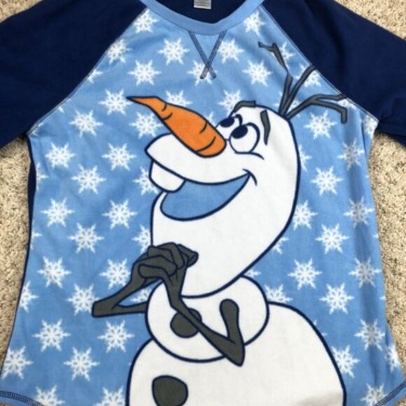 Disney Frozen Girls Sweater Large 12-14 Long Sleeve Olaf Snowman Warm Winter - Picture 1 of 10